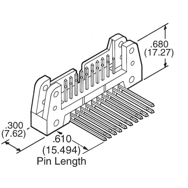 CWN-320-14-0000 CW Industries  Embases à broches mâles
